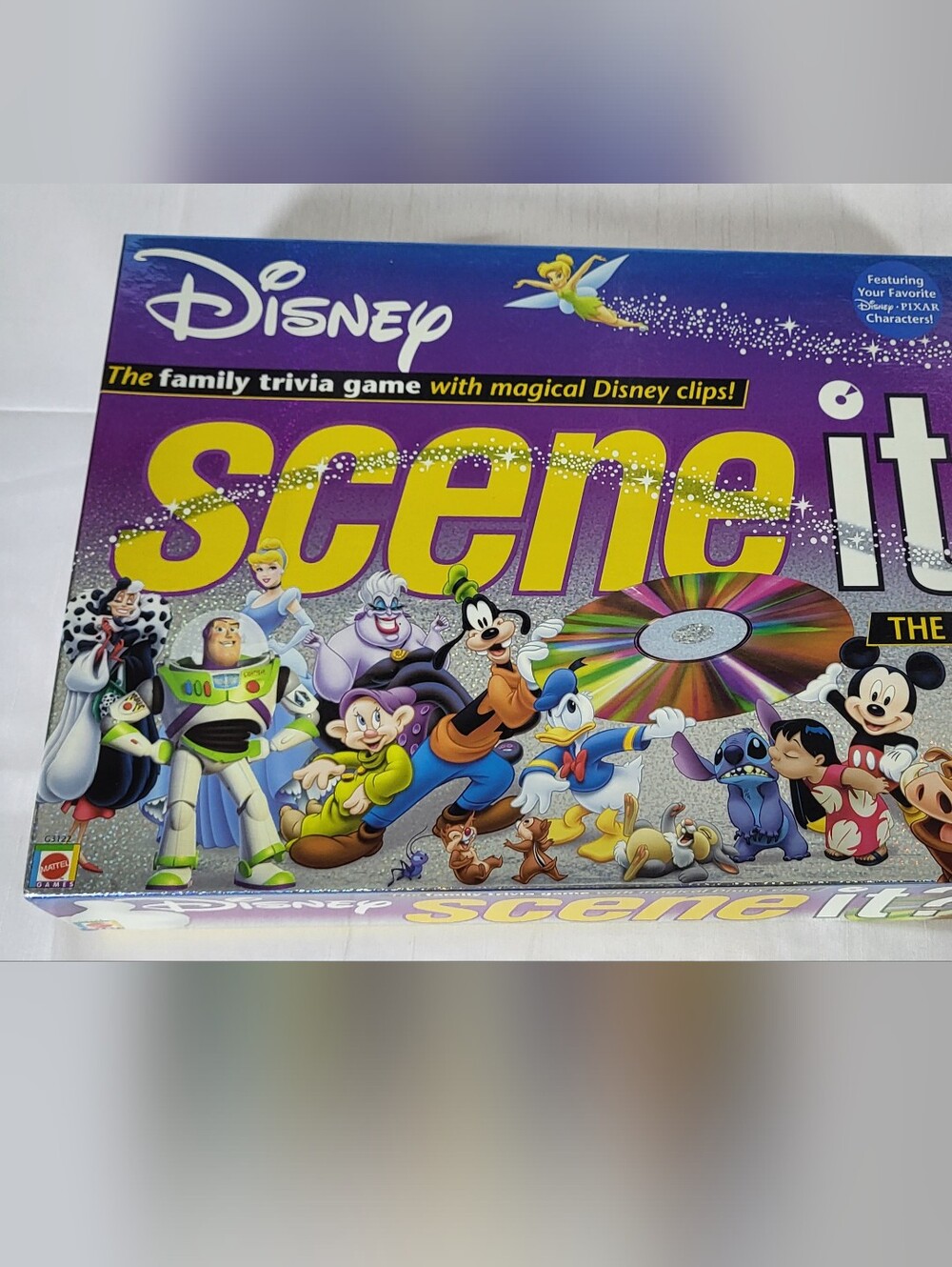 Disney Scene It? Trivia Game Box – Purple & Yellow Artwork